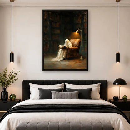Ghost Reading In Armchair Wall Art 4