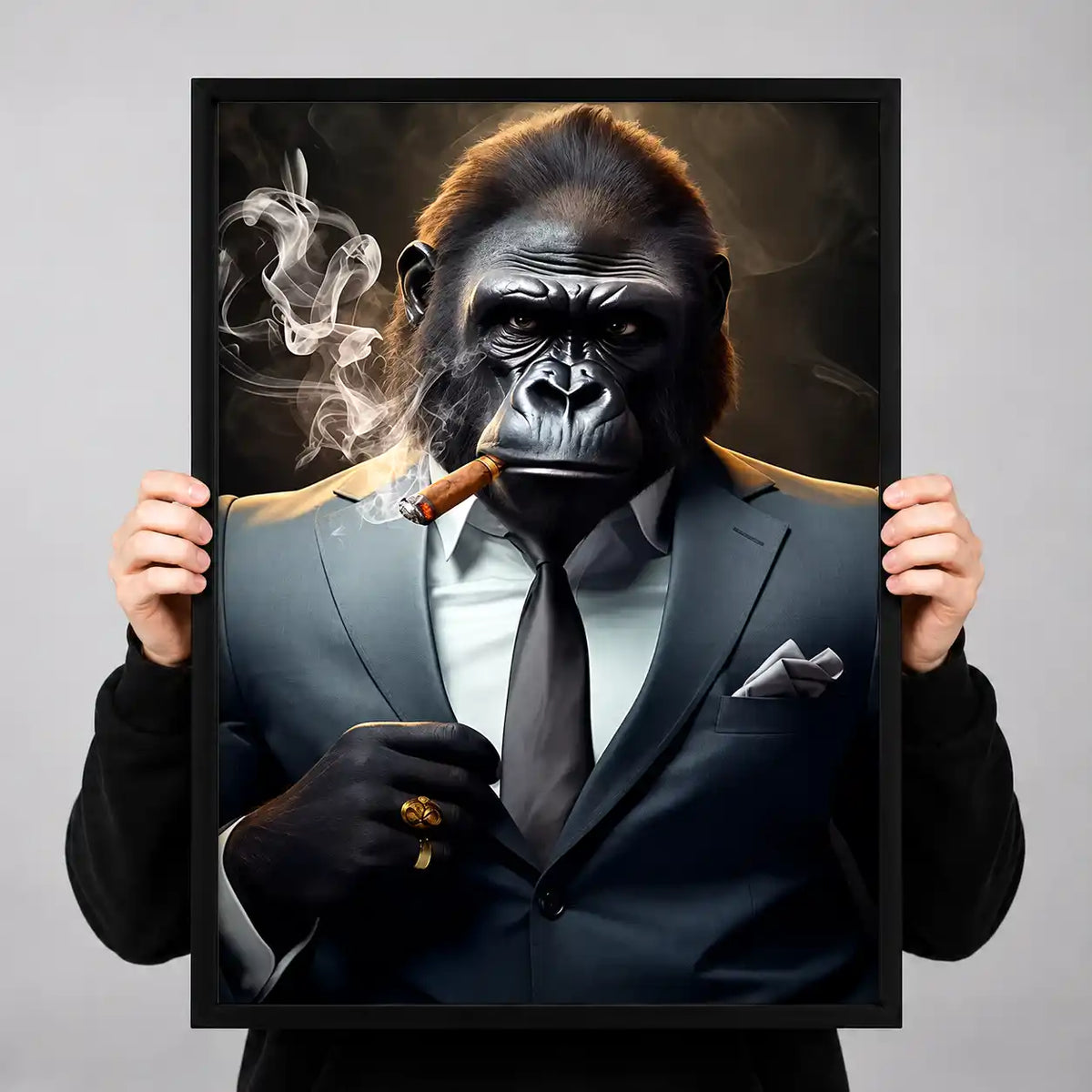 Gorilla Boss With Cigar Wall Art 3