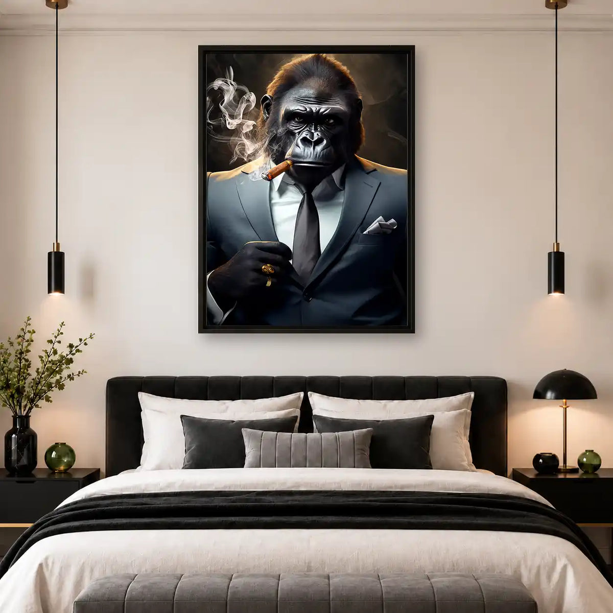 Gorilla Boss With Cigar Wall Art 4