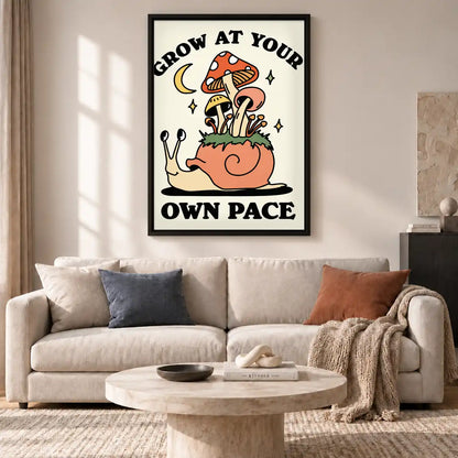 Grow At Your Own Pace Snail Wall Art 2