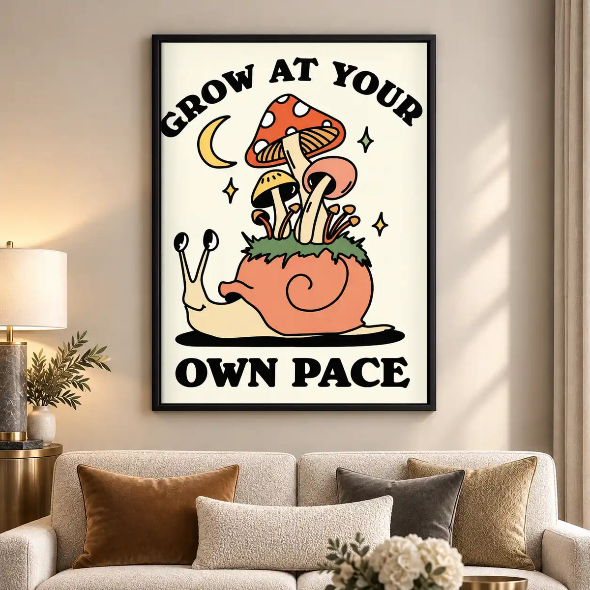 Grow At Your Own Pace Snail Wall Art 5