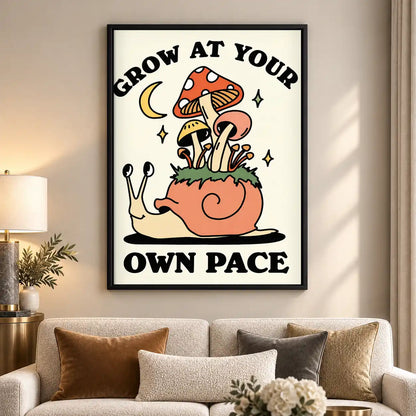 Grow At Your Own Pace Snail Wall Art 5