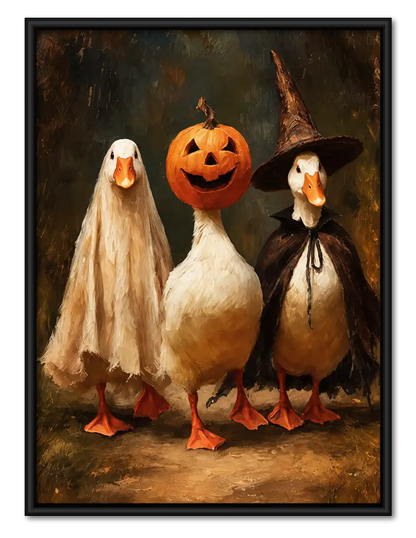 Halloween Costume Duck Trio Wall Art 1