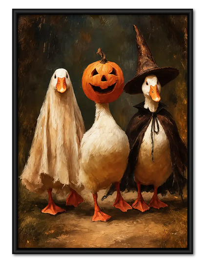 Halloween Costume Duck Trio Wall Art