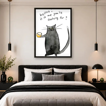 Hello Cat With Bowl Wall Art 4