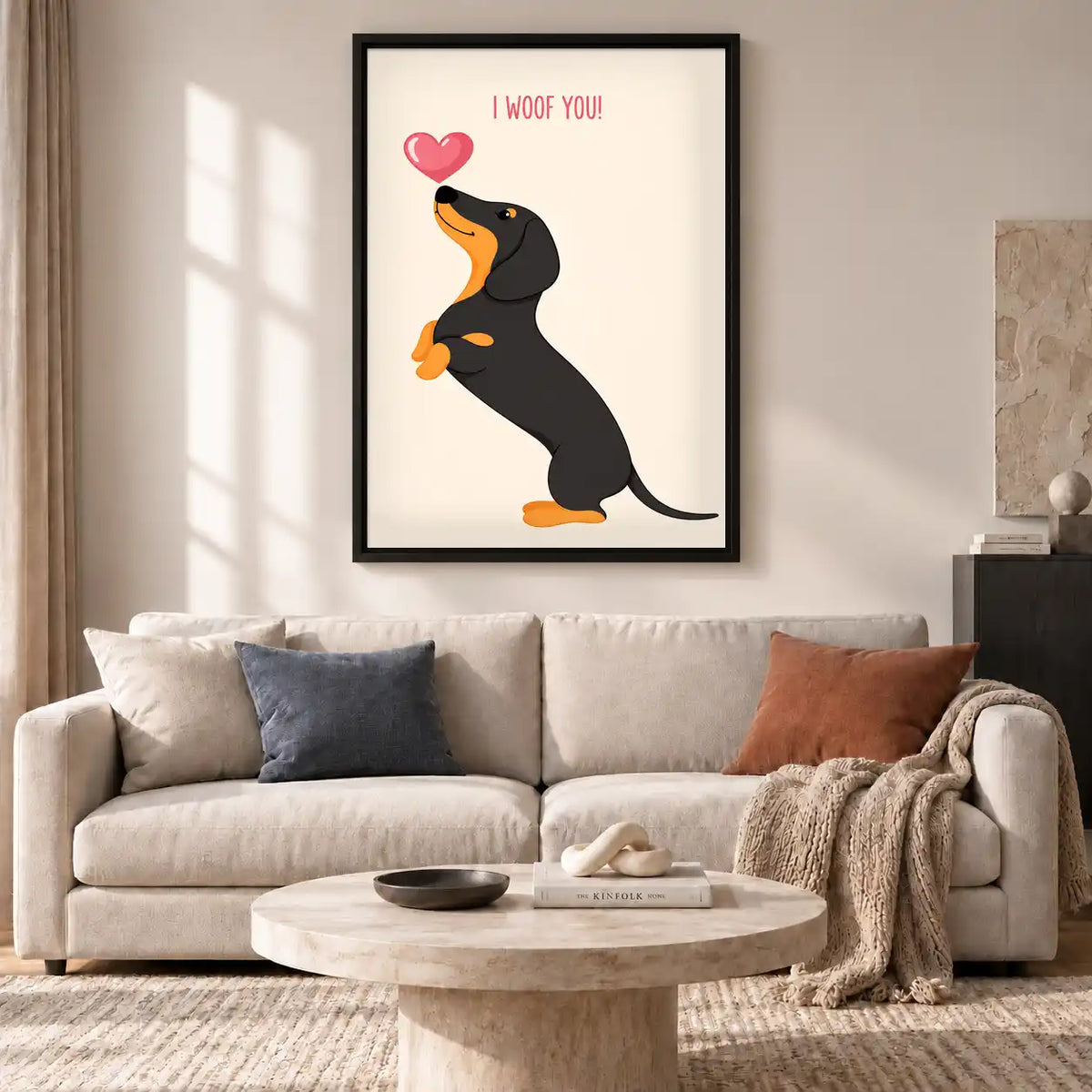 I Woof You Dachshund Wall Art 2