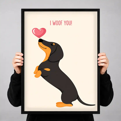 I Woof You Dachshund Wall Art 3