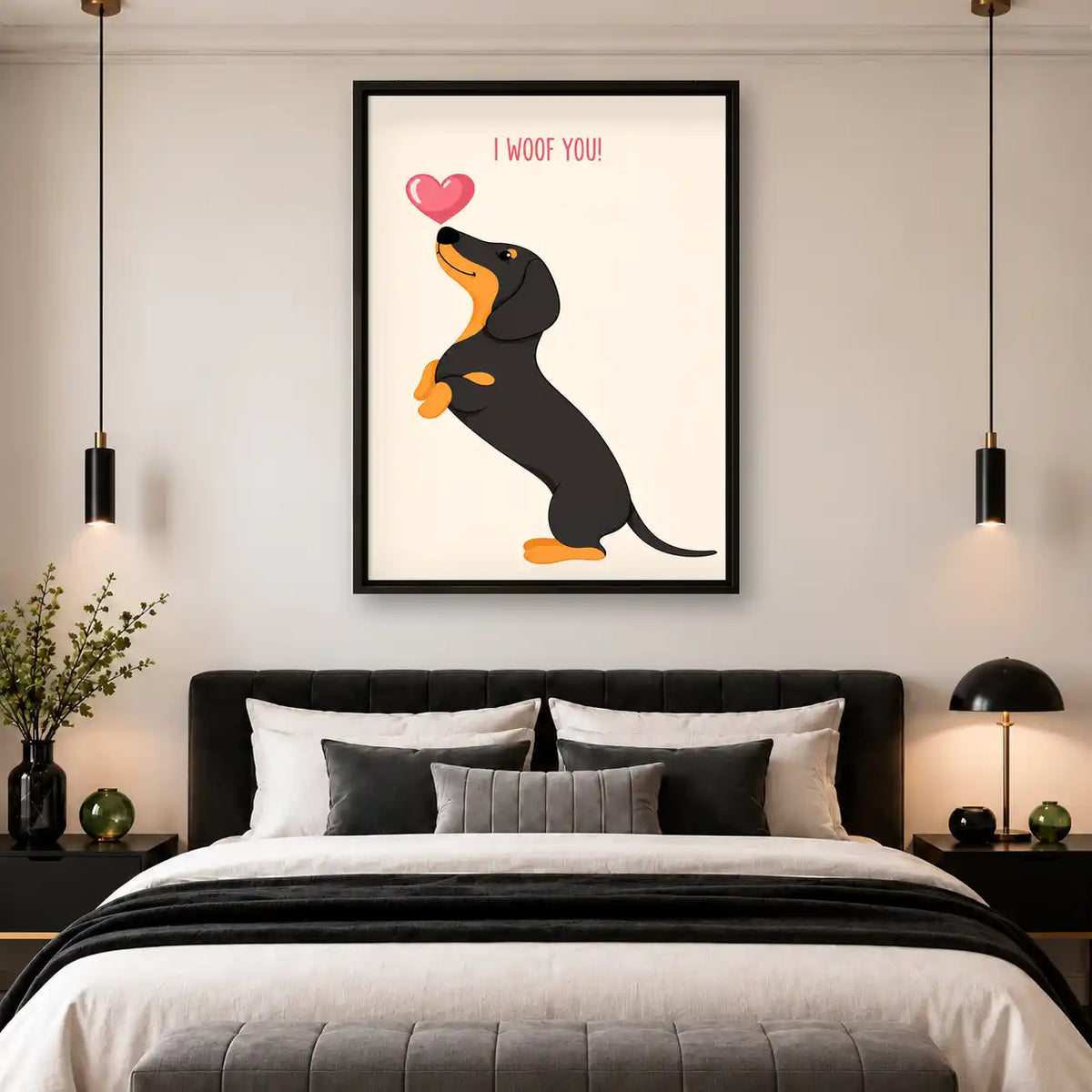 I Woof You Dachshund Wall Art 4