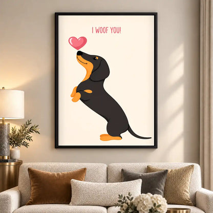 I Woof You Dachshund Wall Art 5