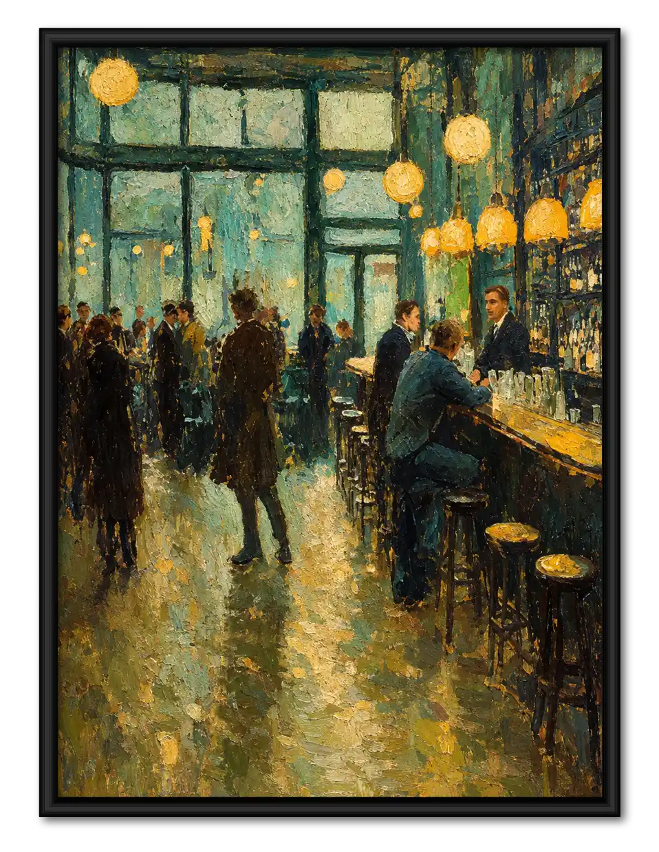 Impressionist Evening Bar Wall Art 1