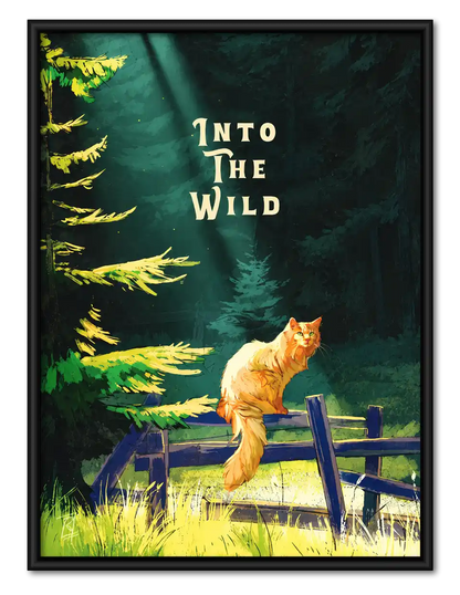Into The Wild Orange Cat Wall Art 1