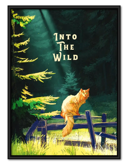 Into The Wild Orange Cat Wall Art