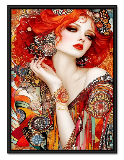 Jeweled Red Haired Muse Wall Art