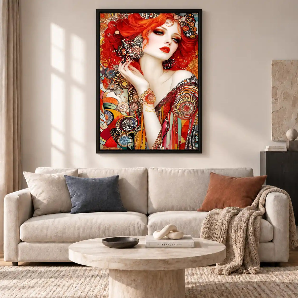 Jeweled Red Haired Muse Wall Art 2