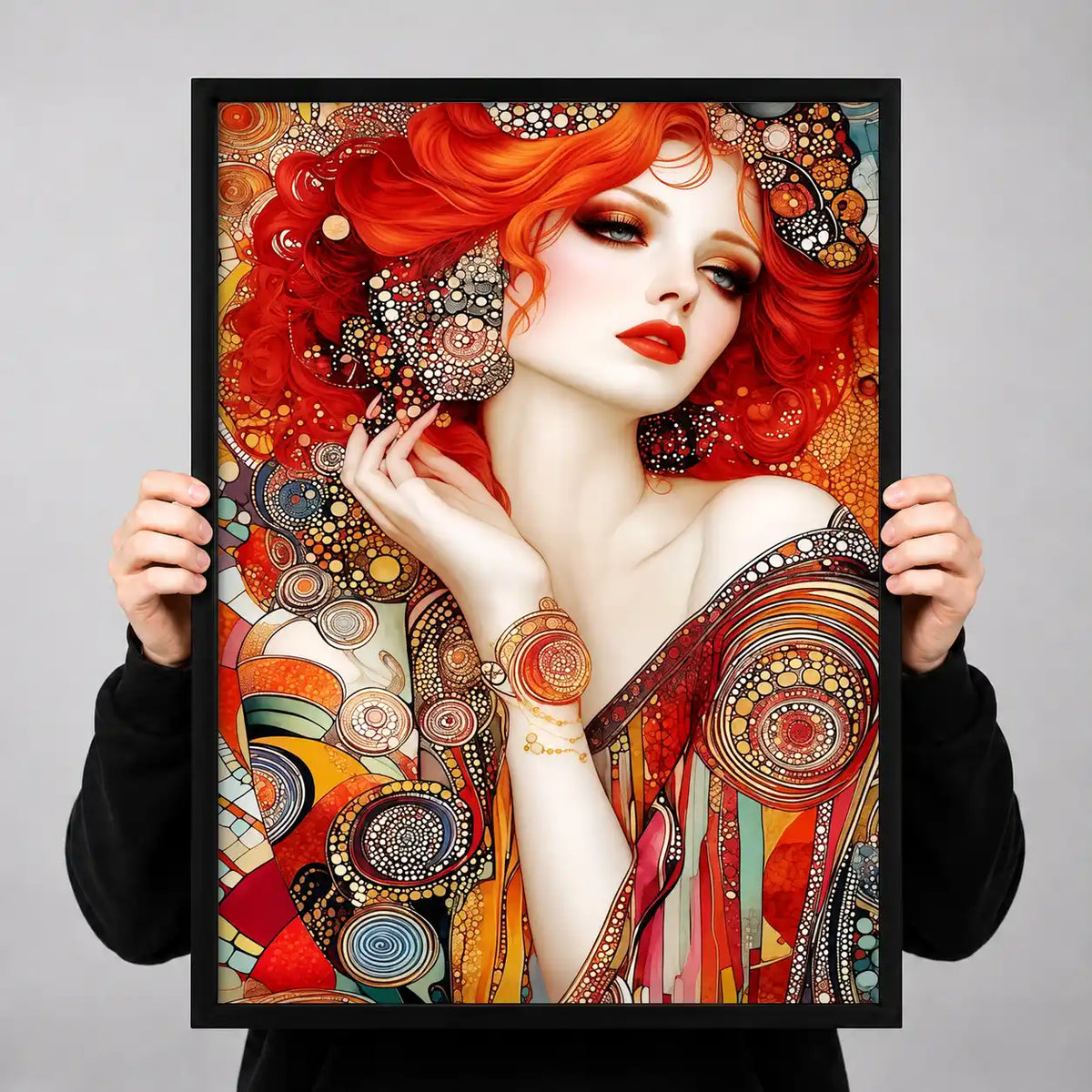 Jeweled Red Haired Muse Wall Art 3
