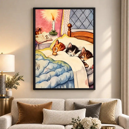 Kittens Sleeping Together Wall Art 5