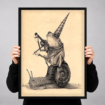 Knight Riding Giant Snail Wall Art 3