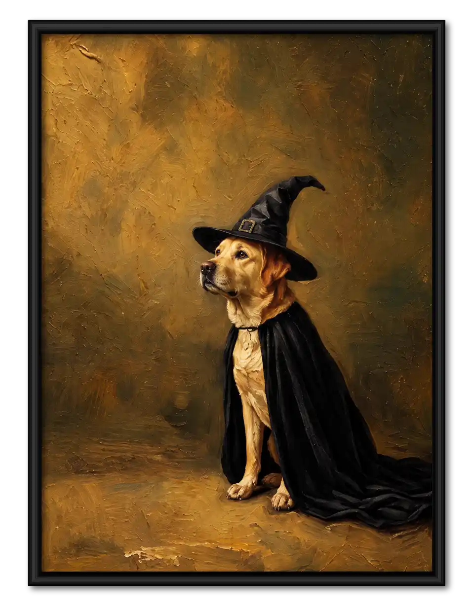 Labrador In Witch Hat Wall Art 1