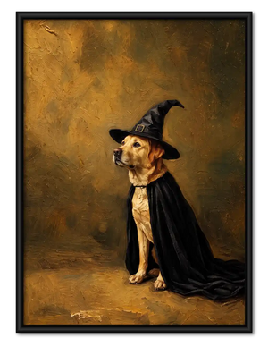 Labrador In Witch Hat Wall Art
