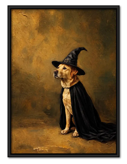 Labrador In Witch Hat Wall Art