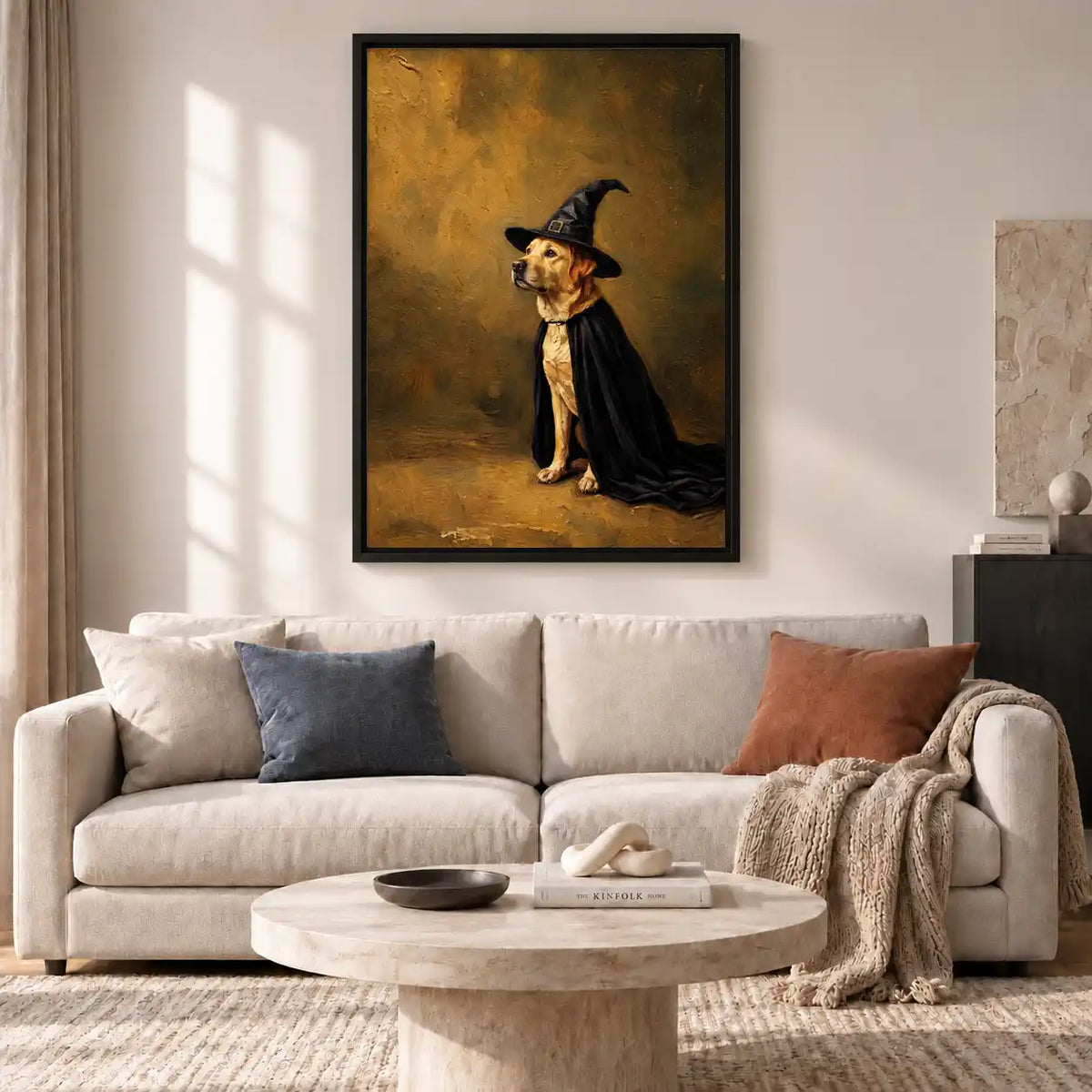 Labrador In Witch Hat Wall Art 2