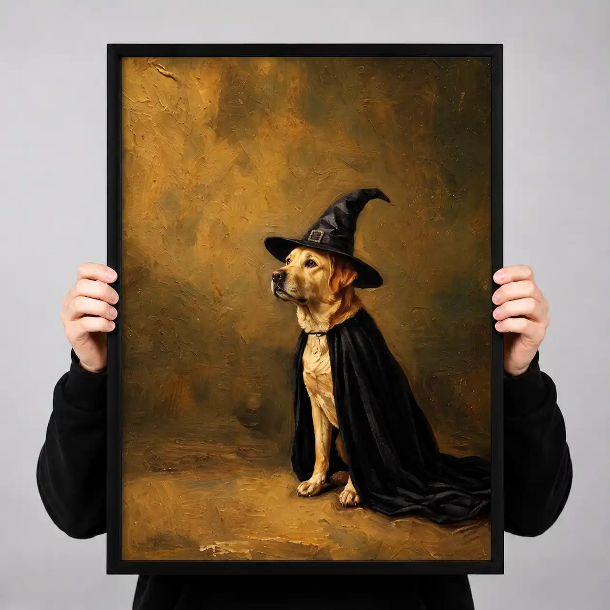 Labrador In Witch Hat Wall Art 3