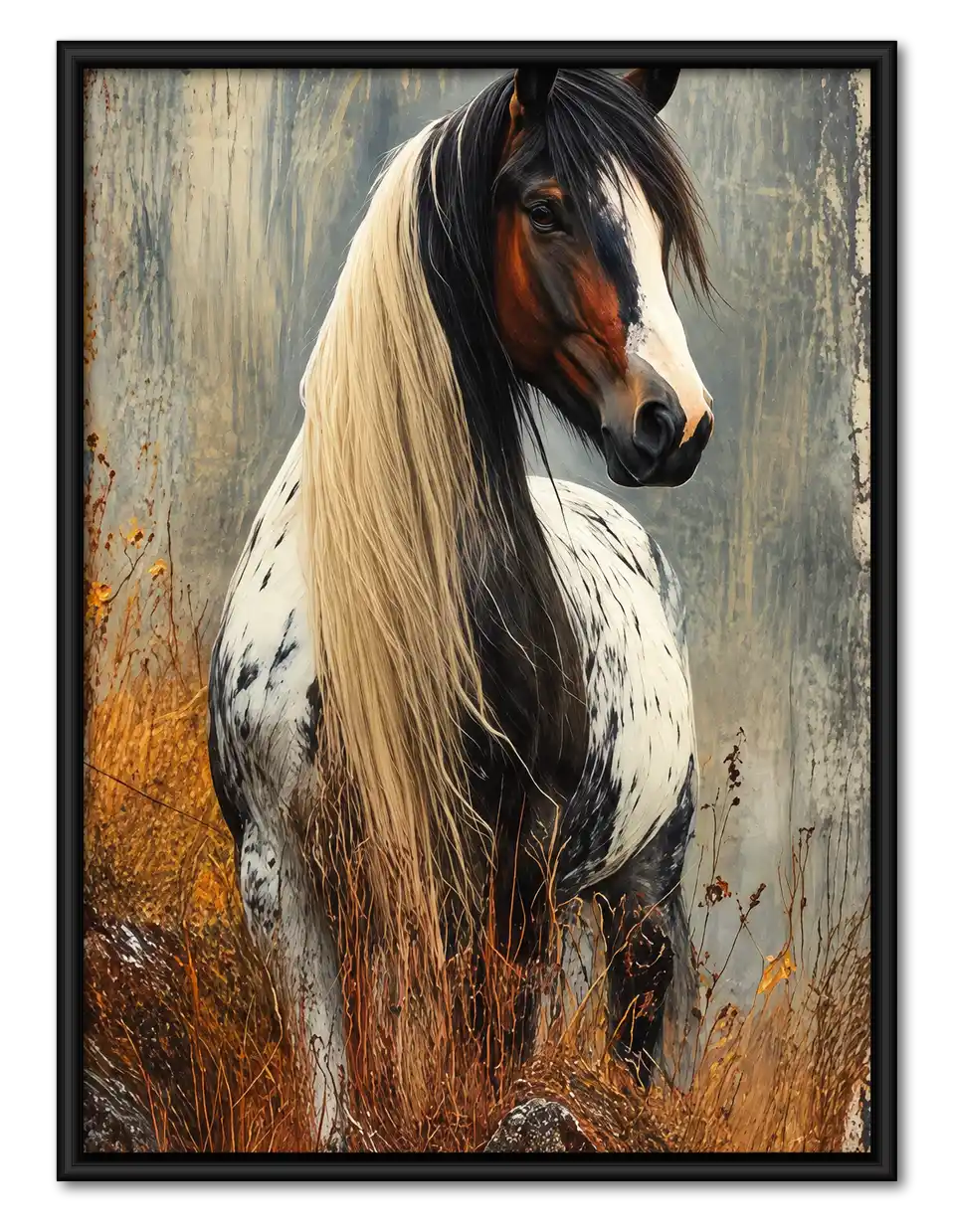 Long Haired Spotted Horse Wall Art 1