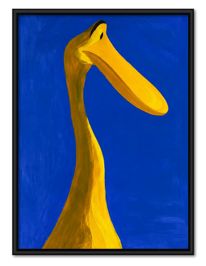 Long Yellow Bird Portrait Wall Art 1