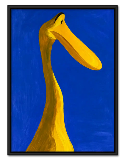 Long Yellow Bird Portrait Wall Art