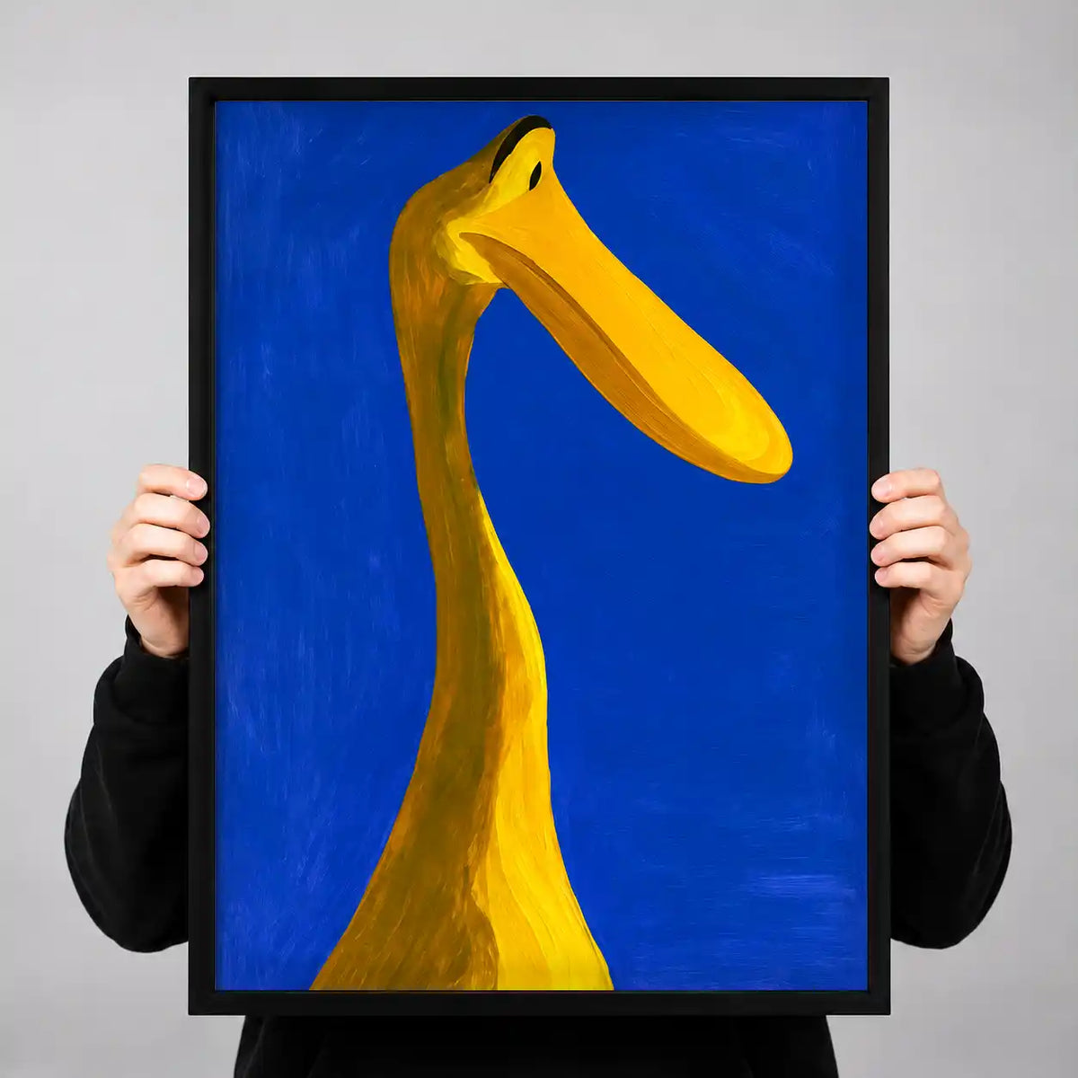 Long Yellow Bird Portrait Wall Art 3