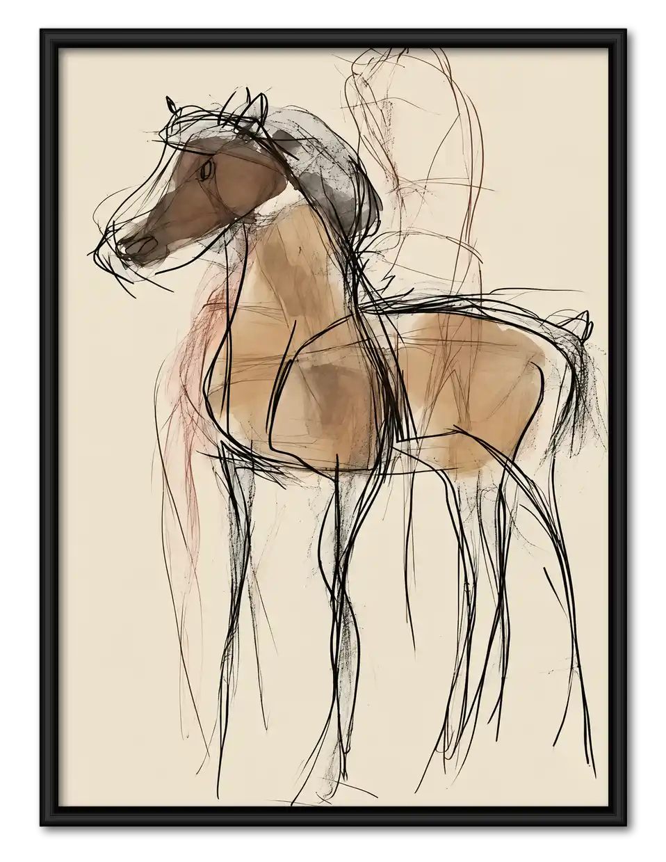 Loose Sketch Horse Wall Art 1