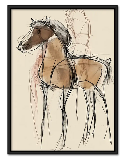Loose Sketch Horse Wall Art 1