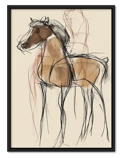 Loose Sketch Horse Wall Art
