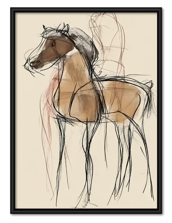 Loose Sketch Horse Wall Art