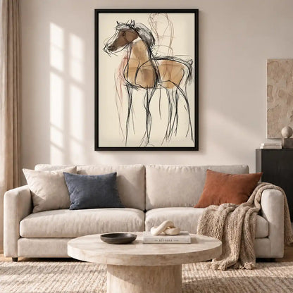 Loose Sketch Horse Wall Art 2
