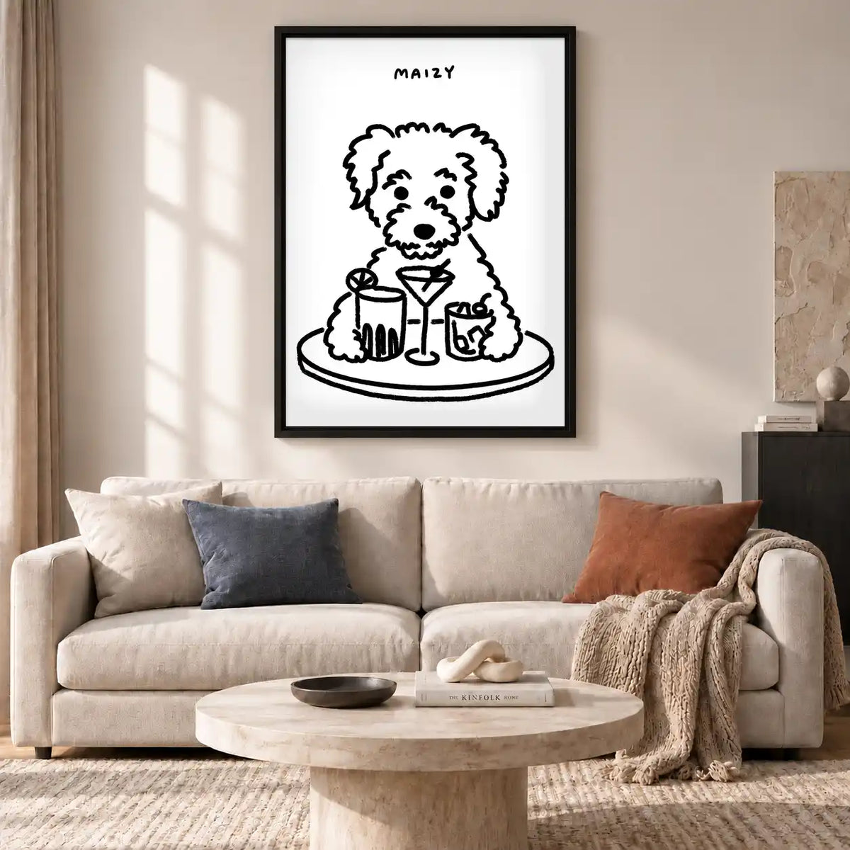 Maizy Dog Cocktail Portrait Wall Art 2