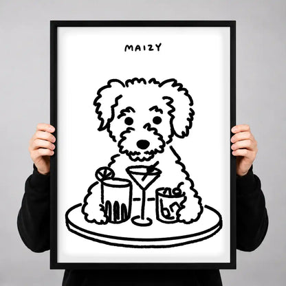 Maizy Dog Cocktail Portrait Wall Art 3