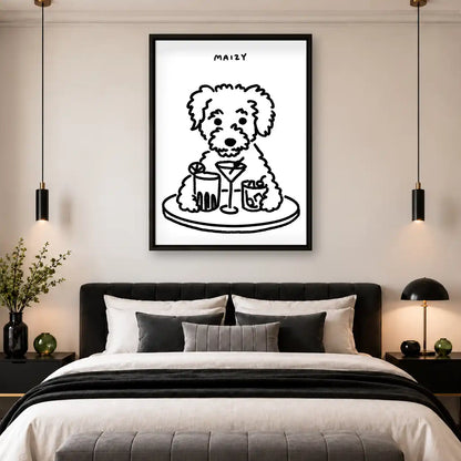 Maizy Dog Cocktail Portrait Wall Art 4