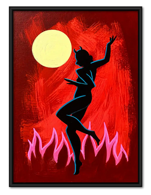 Moonlit Red Dancer Wall Art