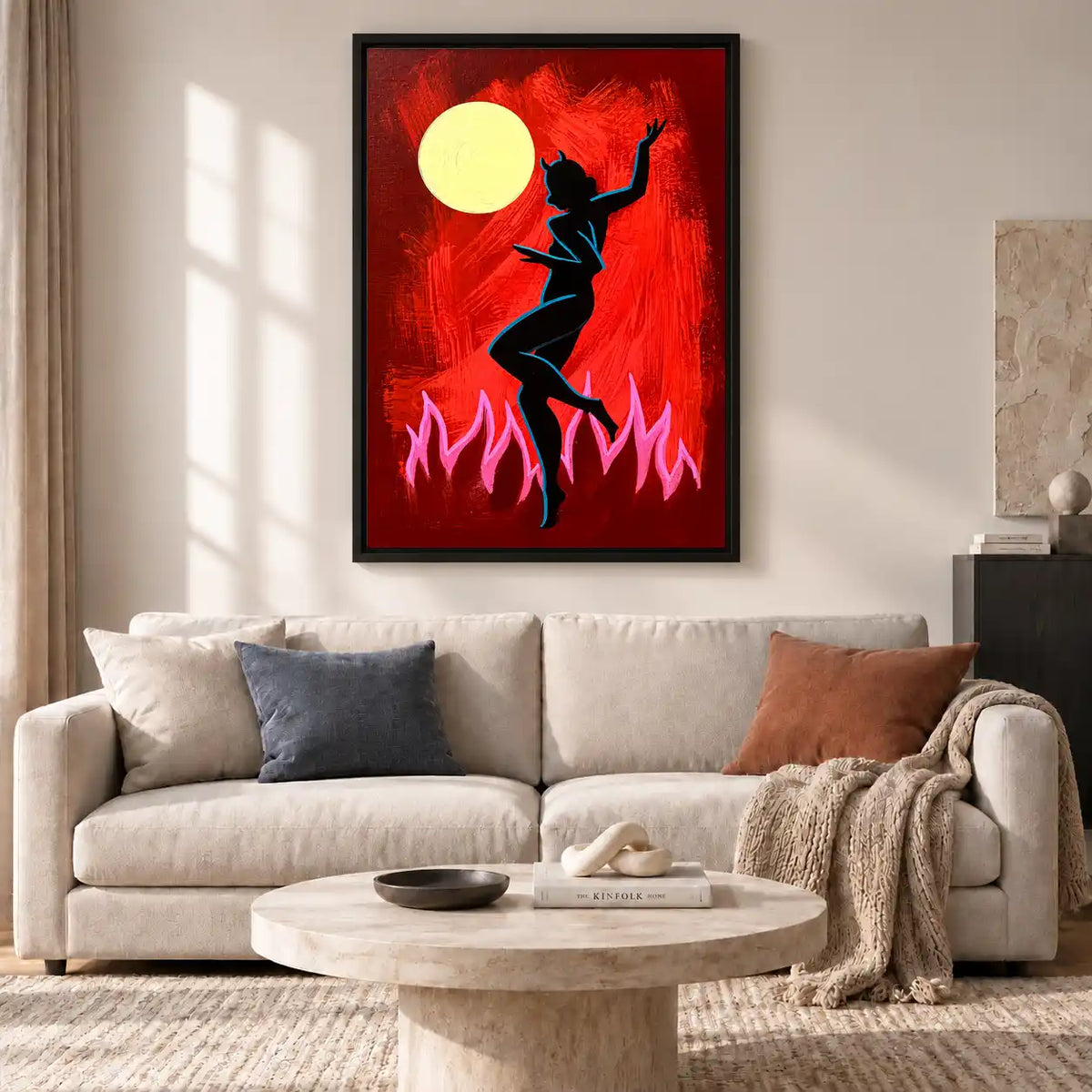 Moonlit Red Dancer Wall Art 2