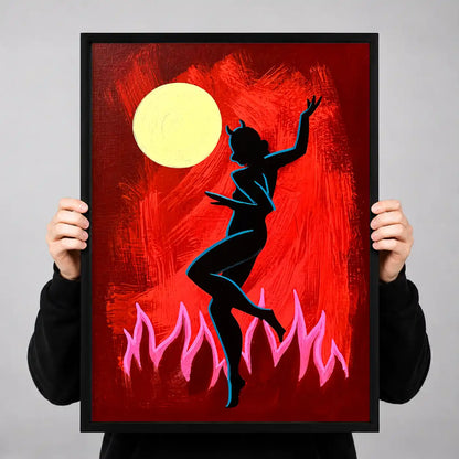 Moonlit Red Dancer Wall Art 3