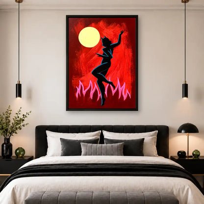 Moonlit Red Dancer Wall Art 4