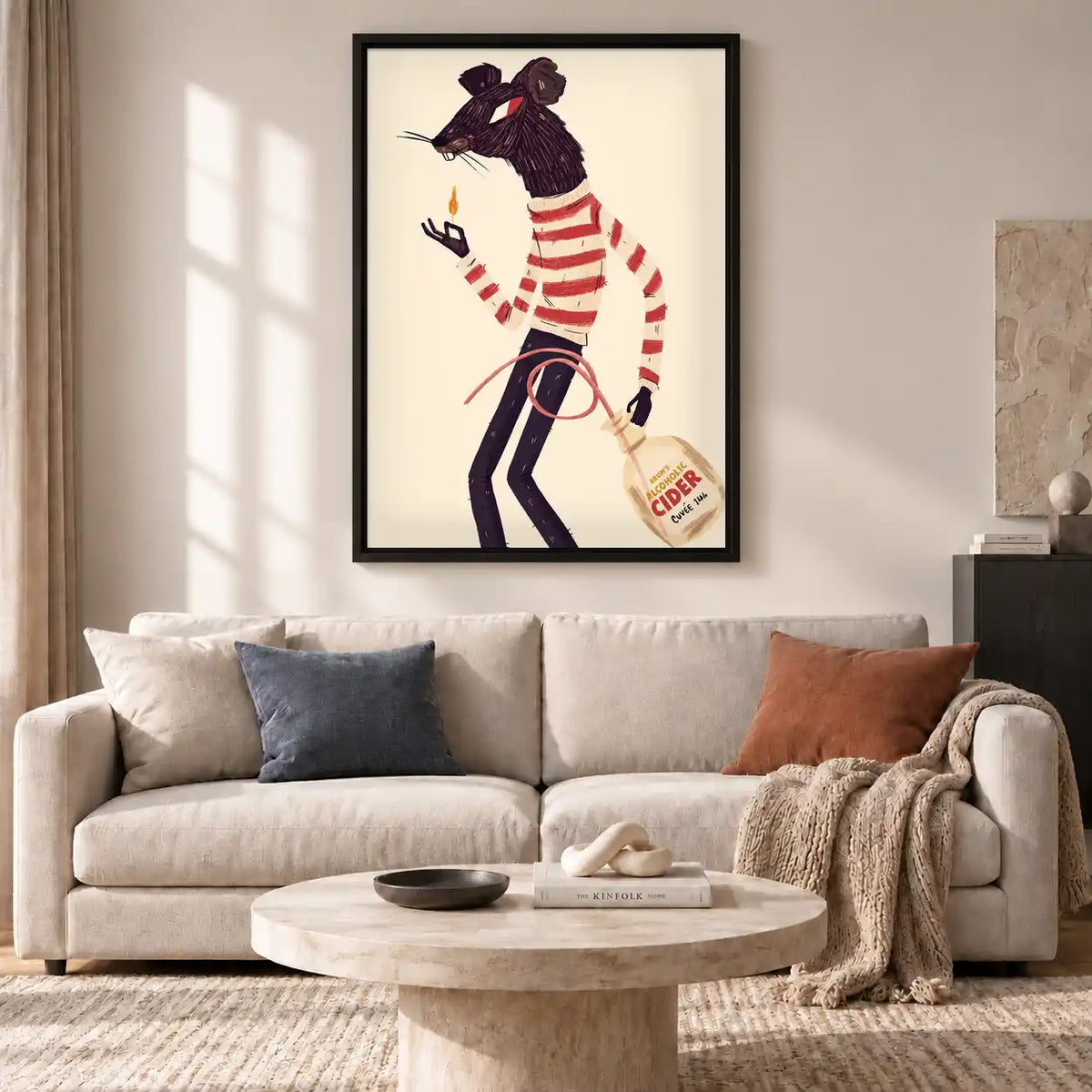 Mouse Carrying Cider Bag Wall Art 2