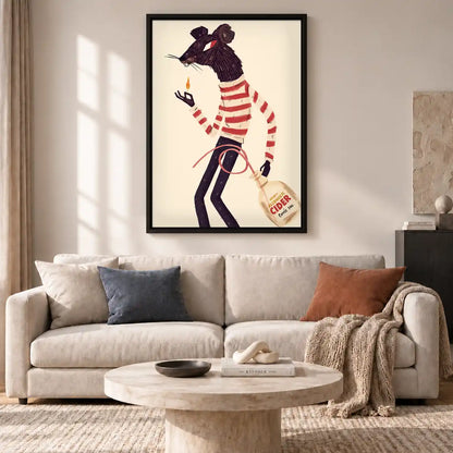 Mouse Carrying Cider Bag Wall Art 2
