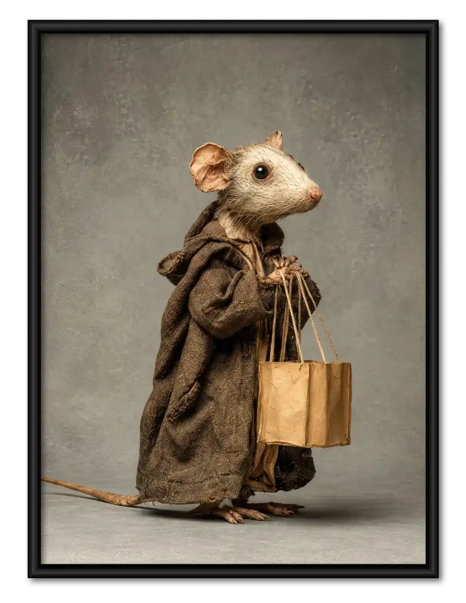Mouse Returning From Shopping Wall Art 1