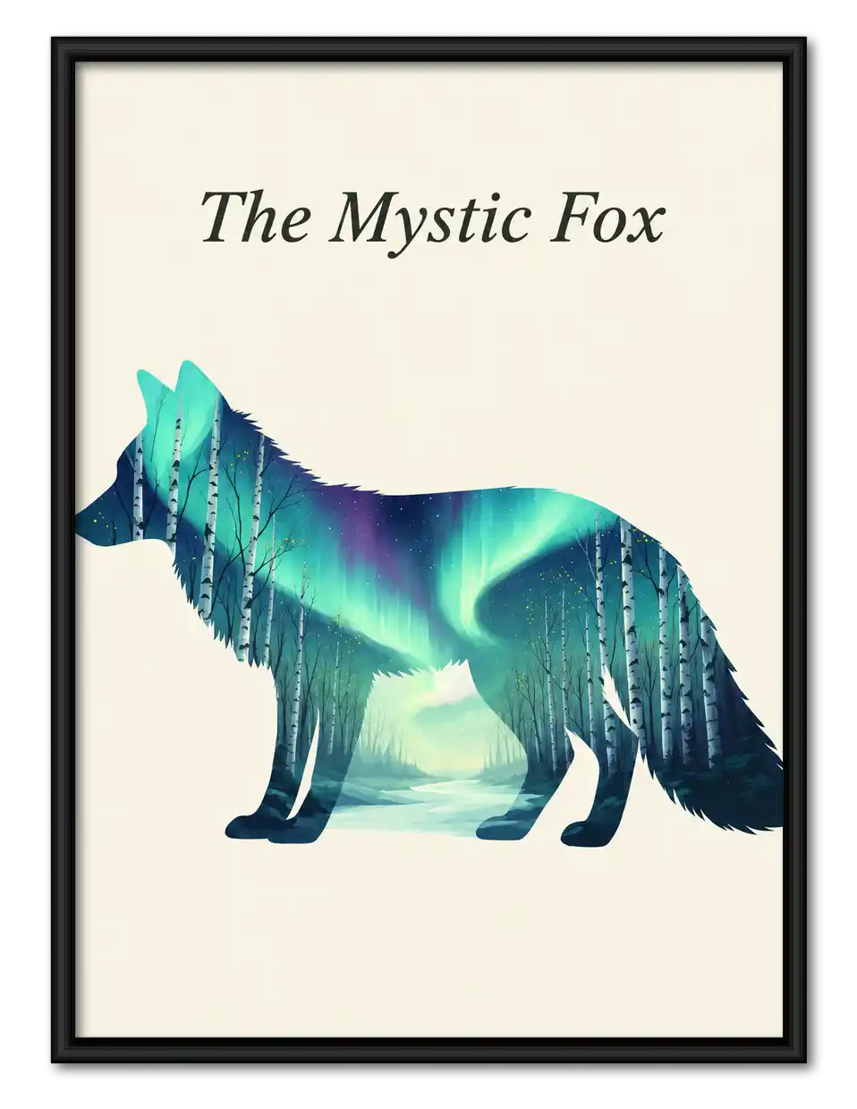 Mystic Aurora Fox Wall Art 1
