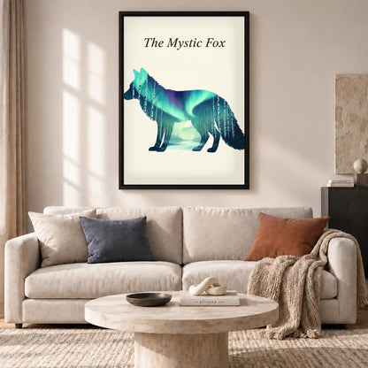 Mystic Aurora Fox Wall Art 2