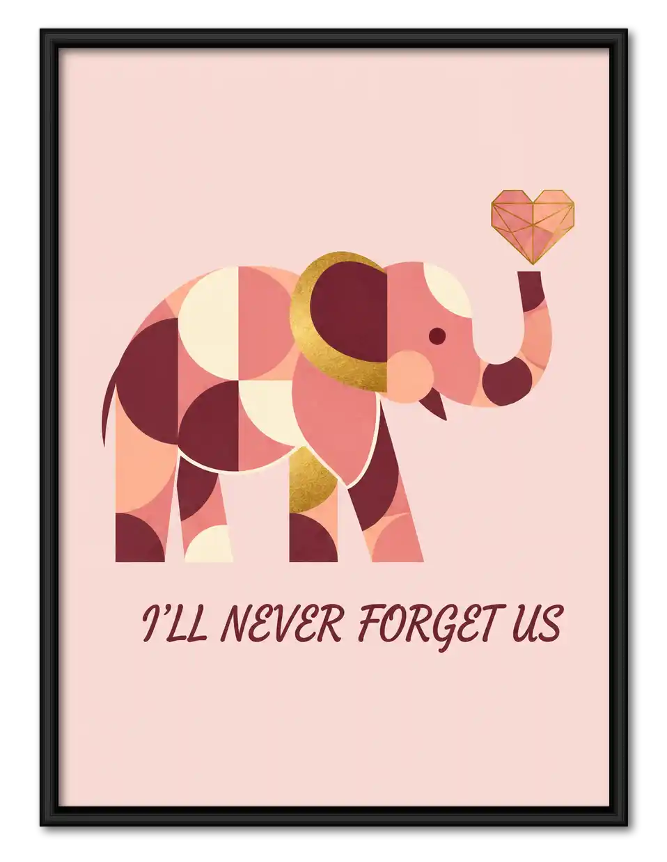 Never Forget Us Elephant Wall Art 1