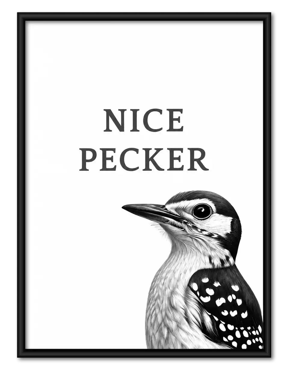 Nice Pecker Woodpecker Wall Art 1