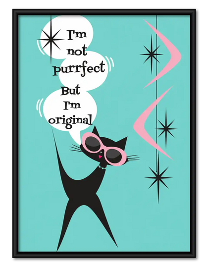 Not Purrfect Original Cat Wall Art